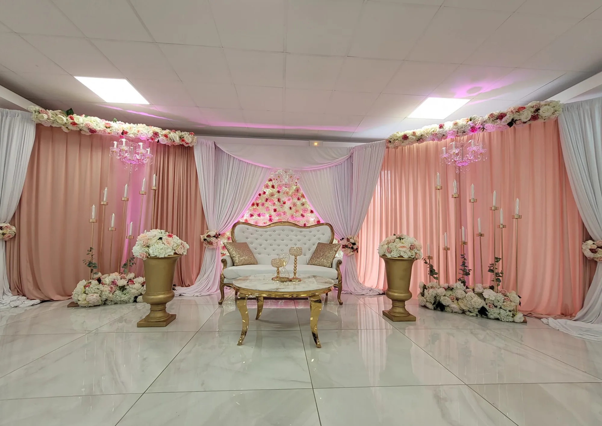 déco rose salle