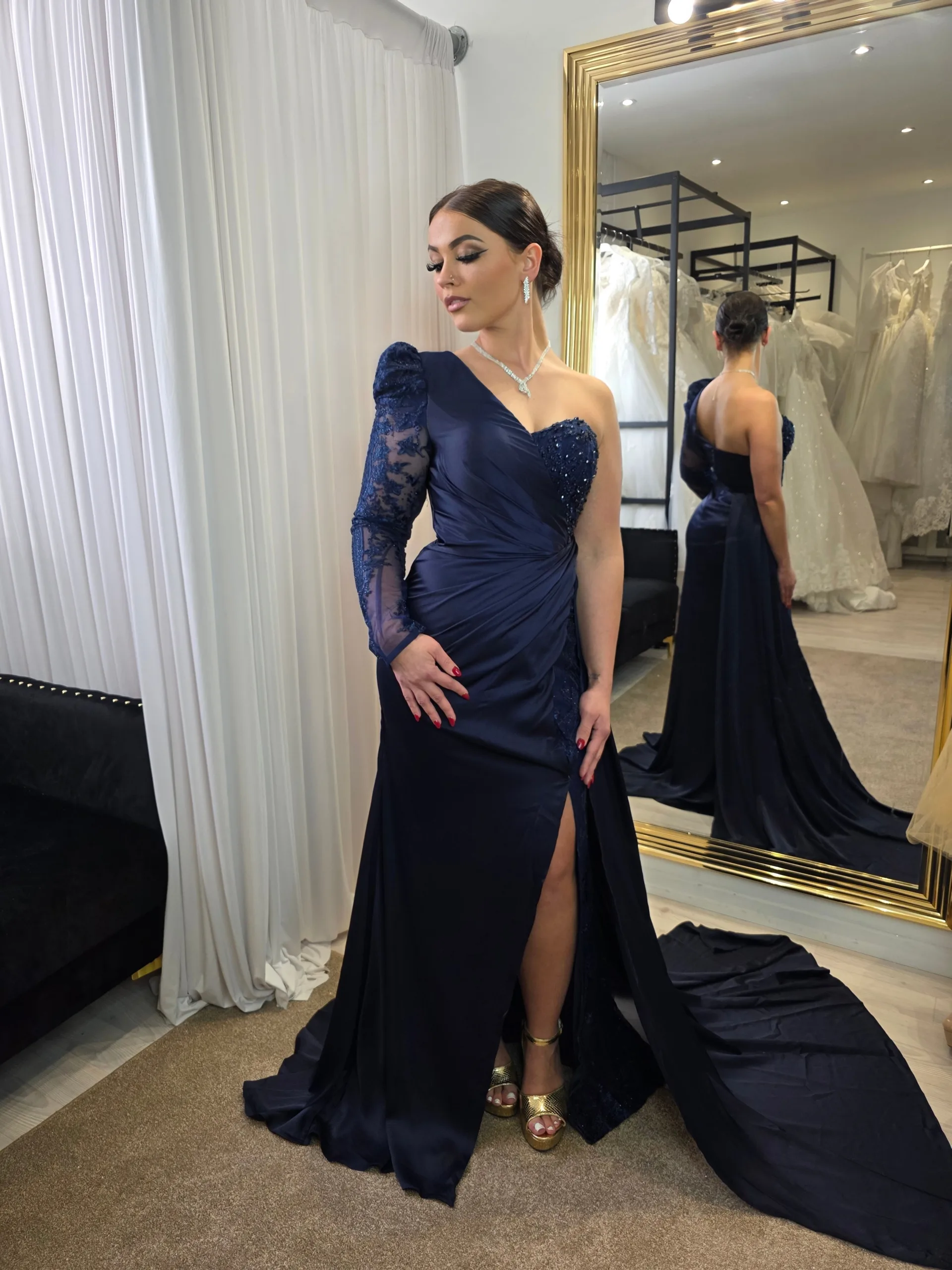 Robe de soirée une manche