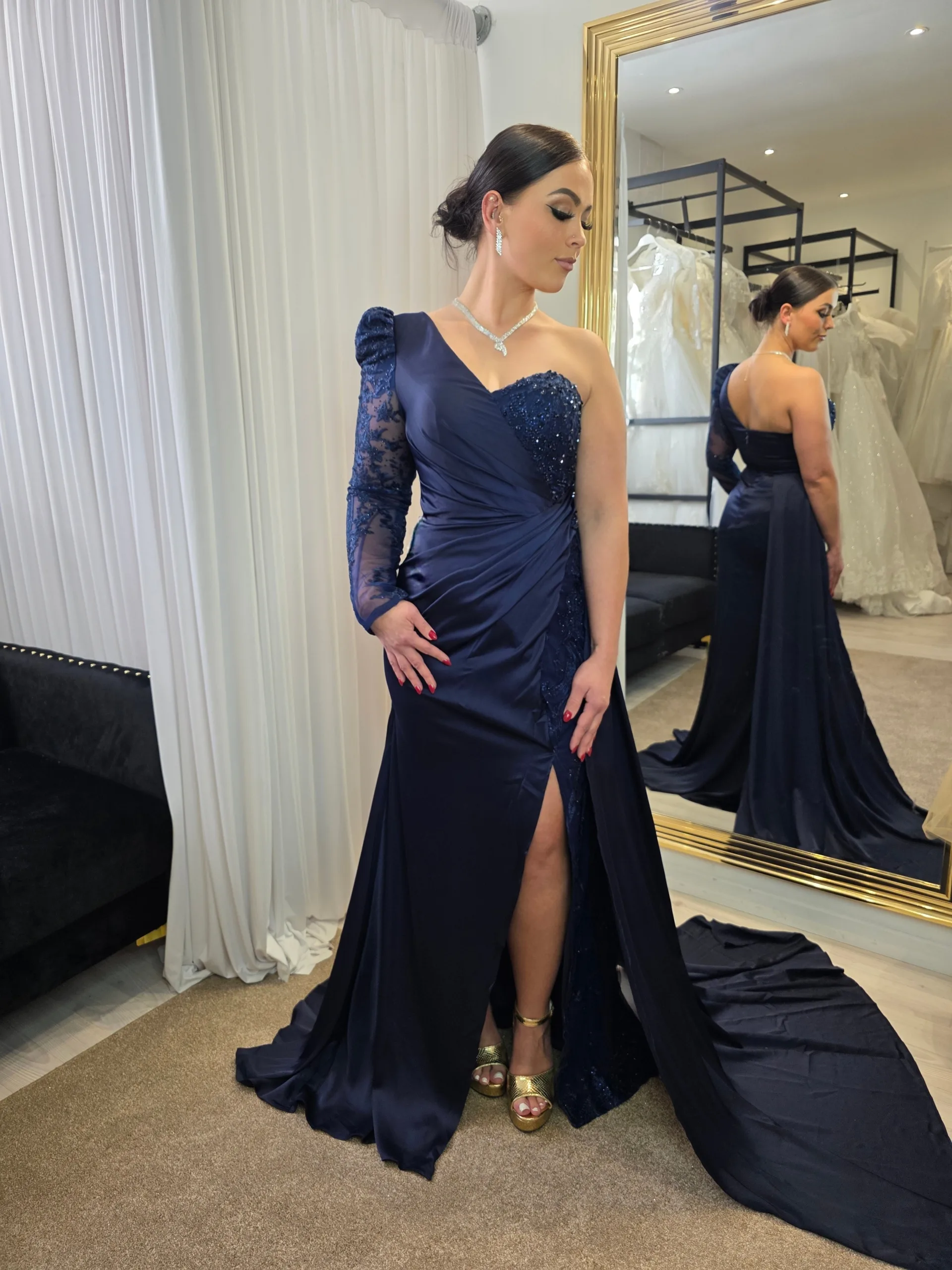 Robe de soirée une manche – Image 3