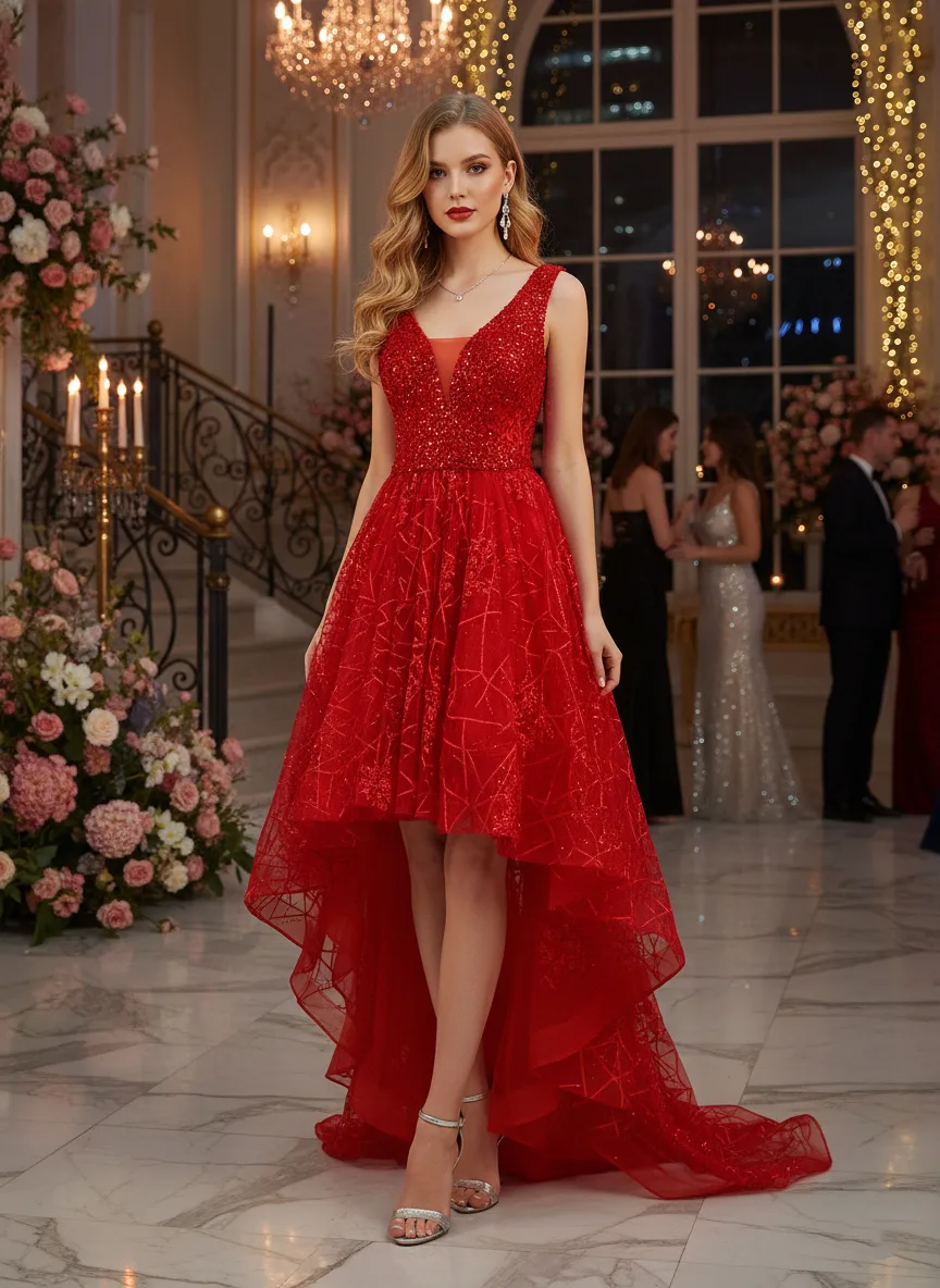 Robe de soirée semi longue – élégance et audace