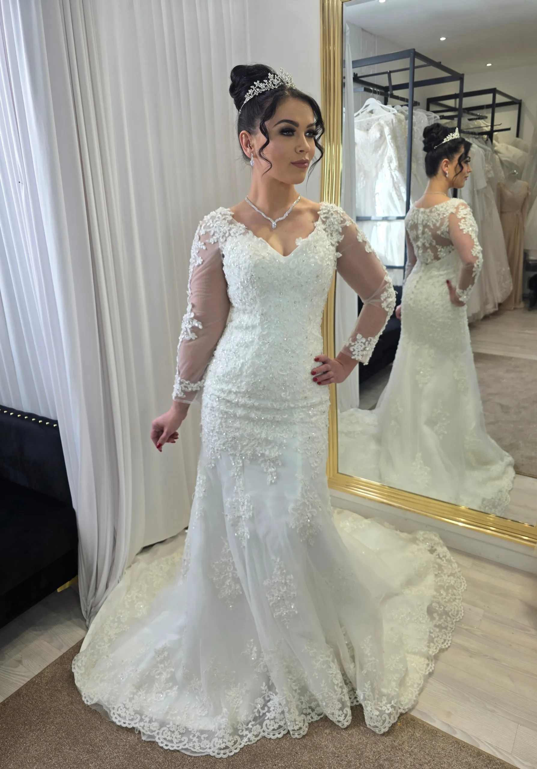 robe de mariée sirène col en V
