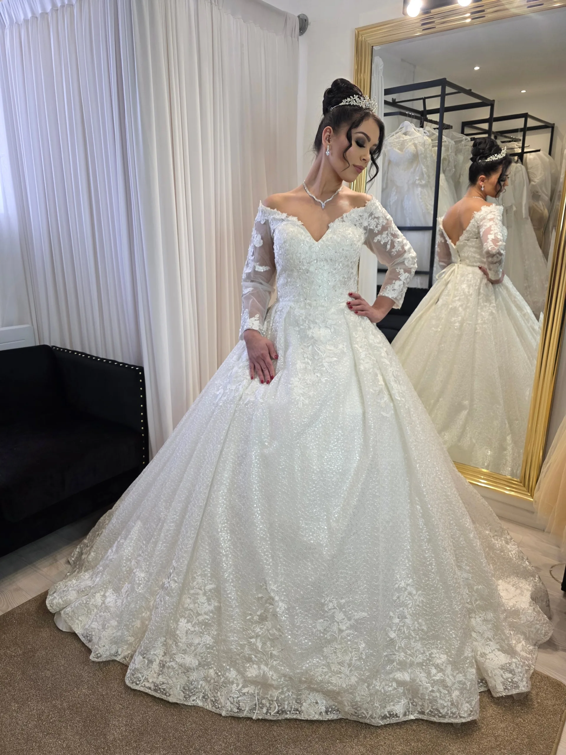 robe princesse dentelle florale