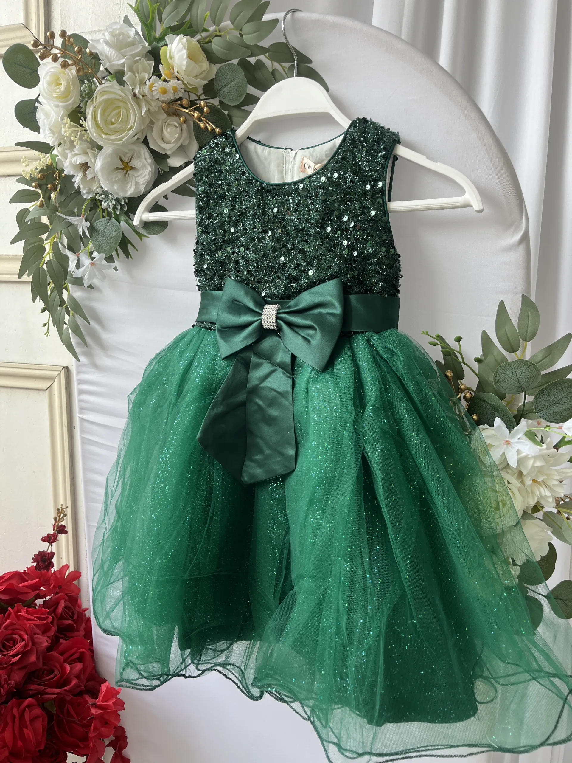 robe enfant vert émeraude princesse