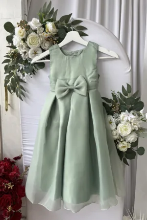 robe cérémonie enfant vert sauge