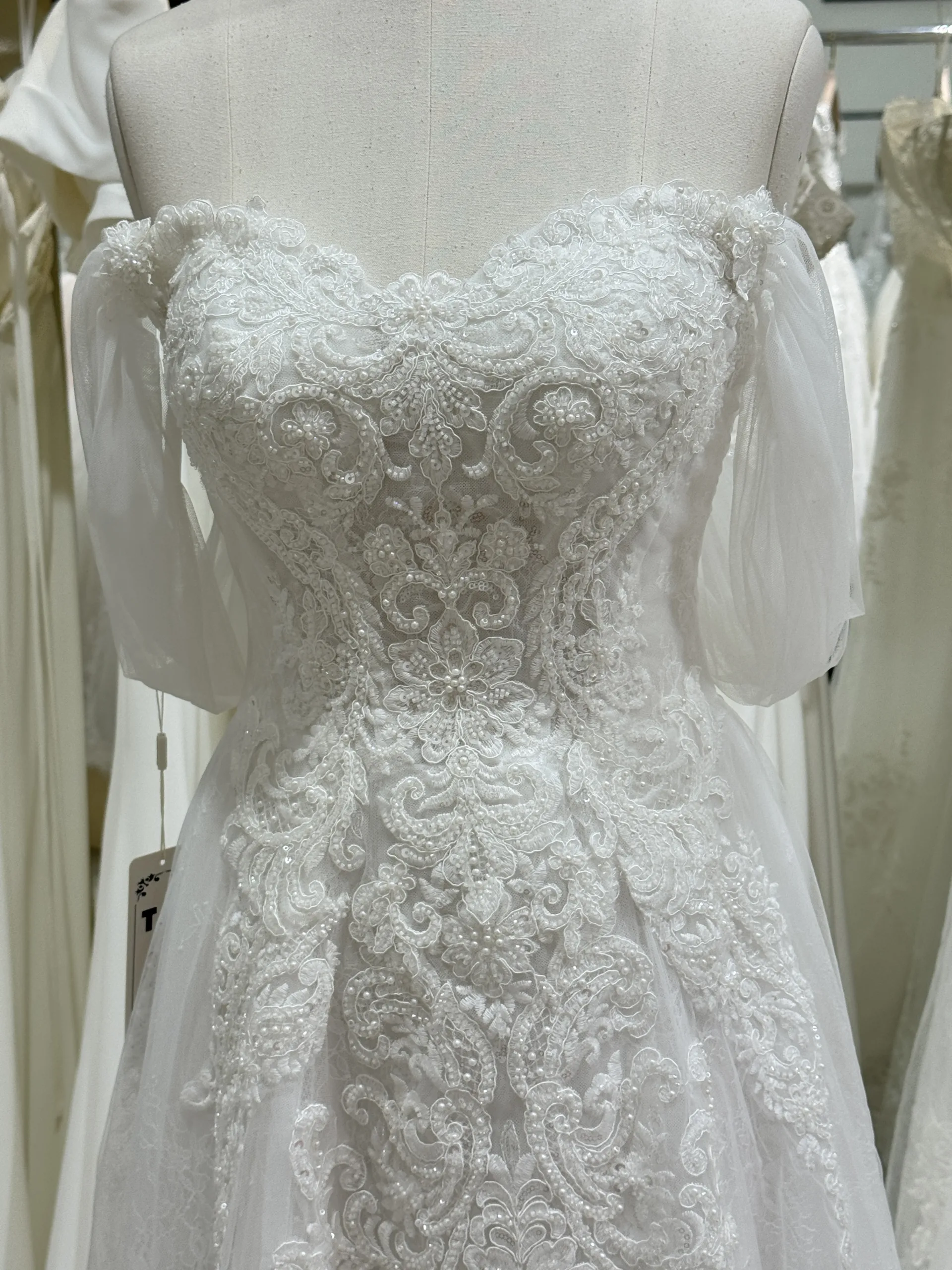 robe de mariée 2 en 1 bateau et bustier