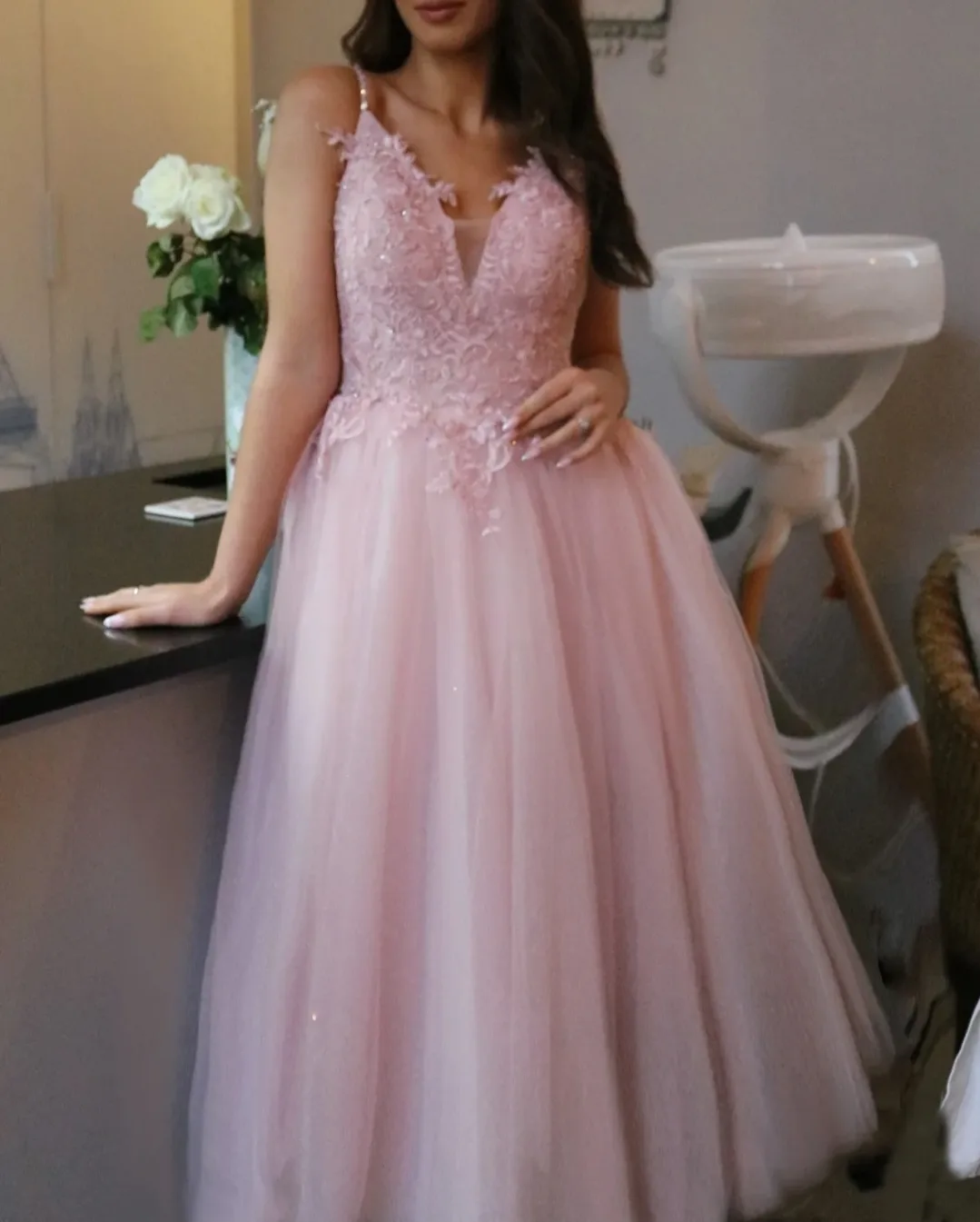 robe princesse en tulle sous genou
