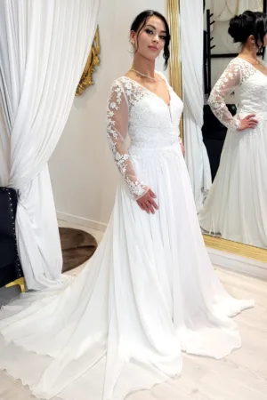 robe mariée bohème manche longue