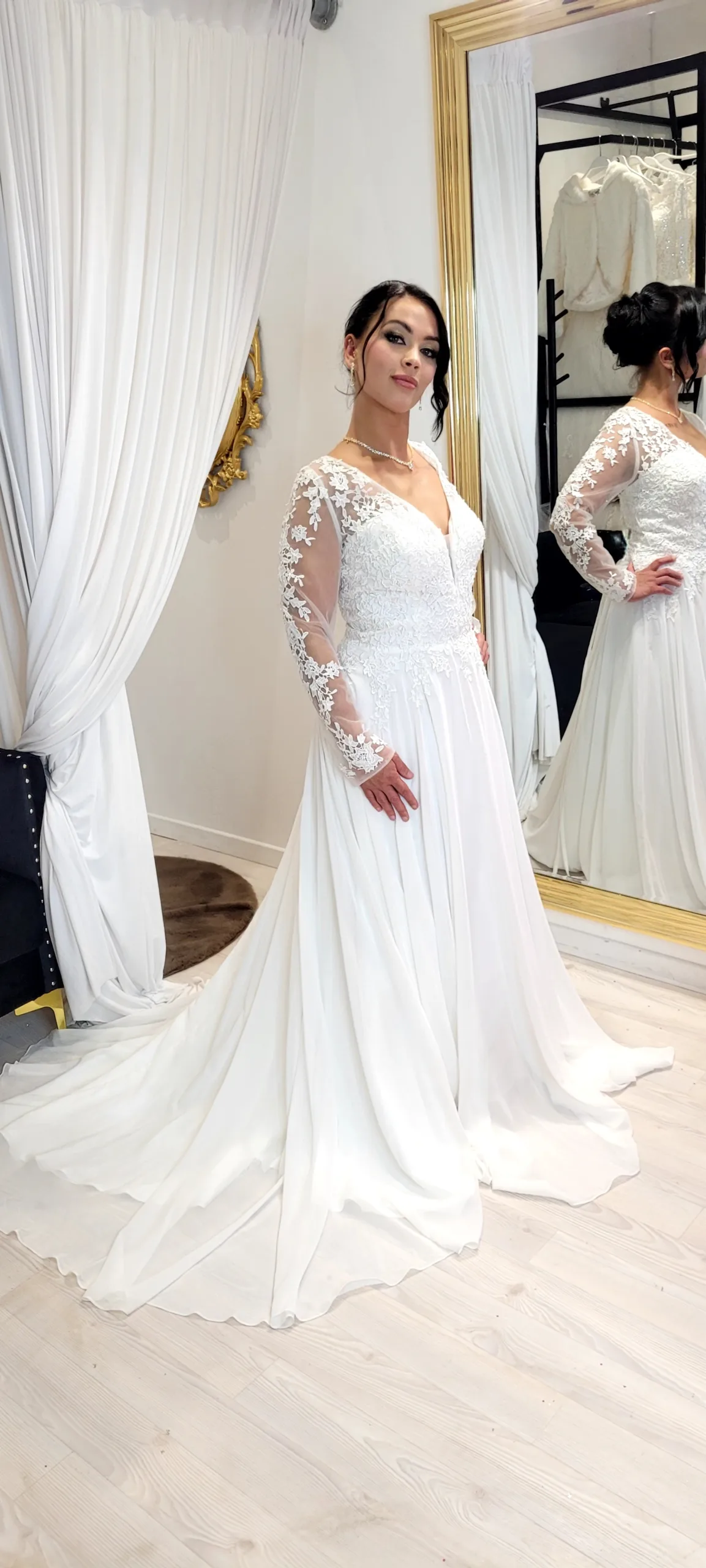 robe mariée bohème manche longue