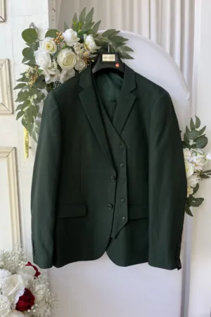 costume homme 3 pièces vert bouteille