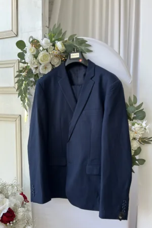 costume 3 pièce homme bleu marine