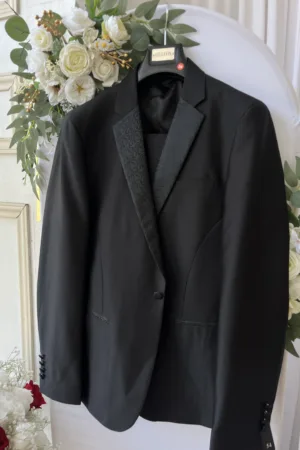 costume 3 pièce noir homme